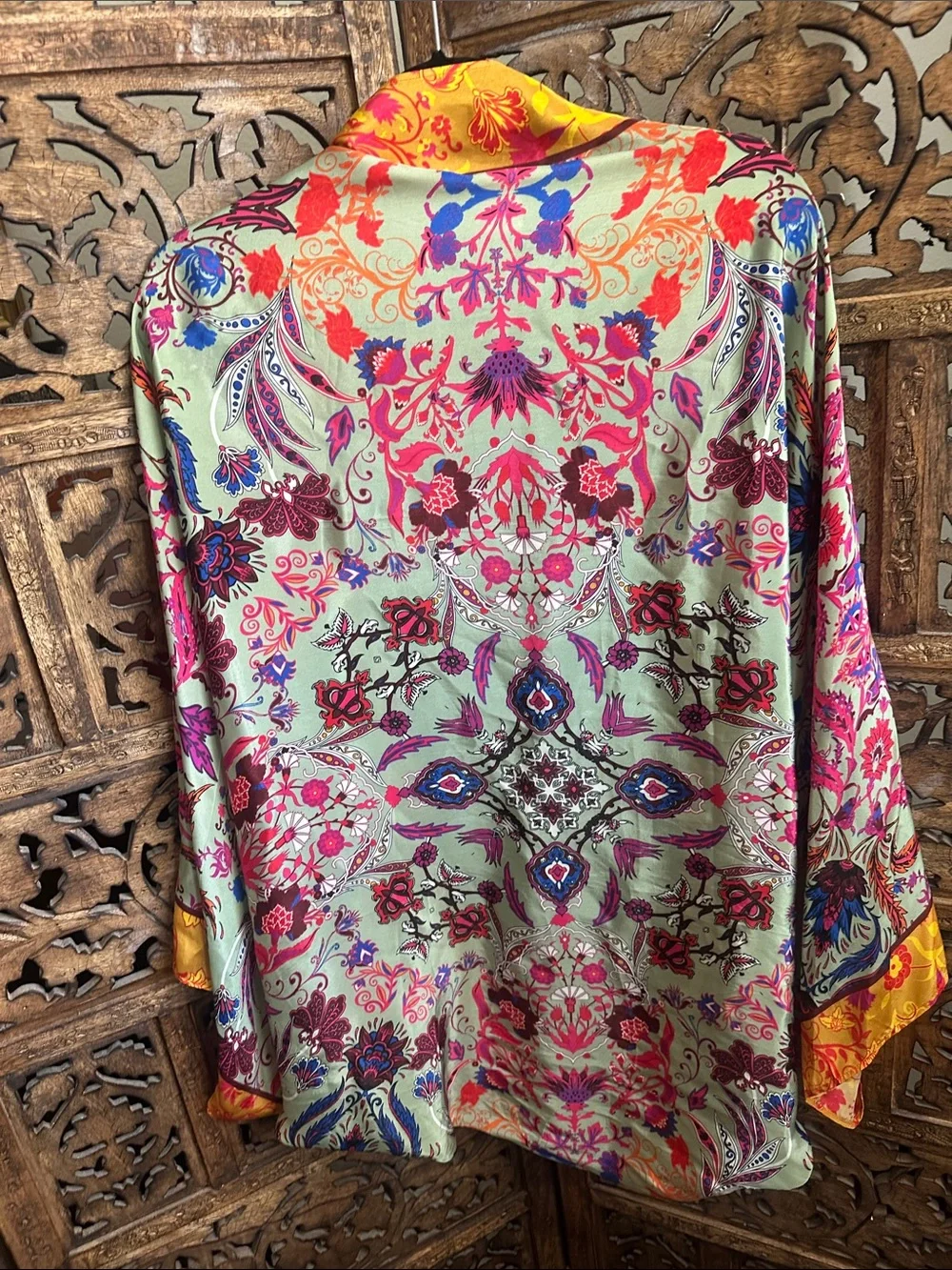 Rachel Zoe Pink and Blue Floral Kimono
